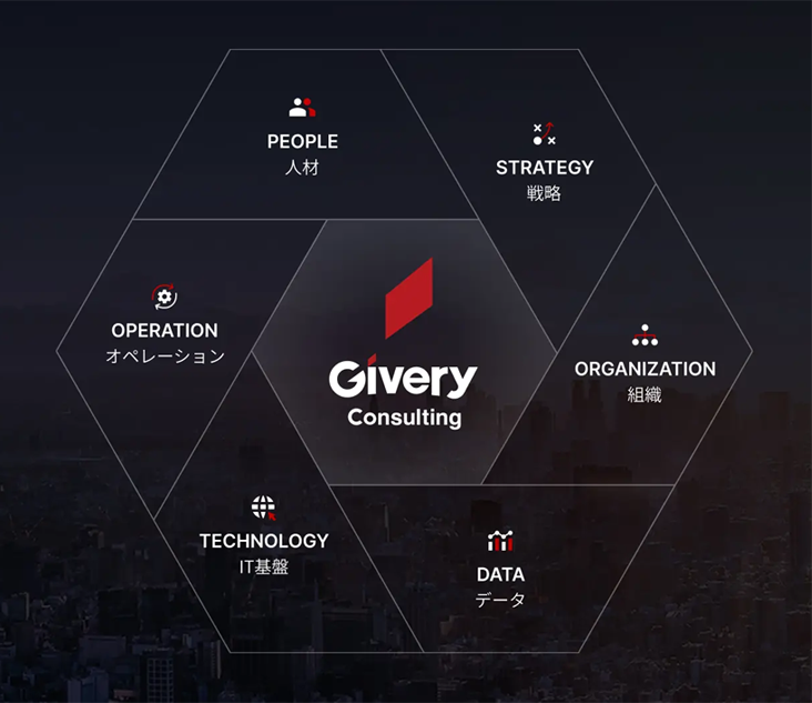 Givery Consulting のサービス領域図